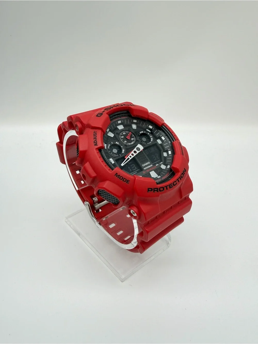 Casio G-SHOCK GA-100B-4A Red Analog Digital Watch